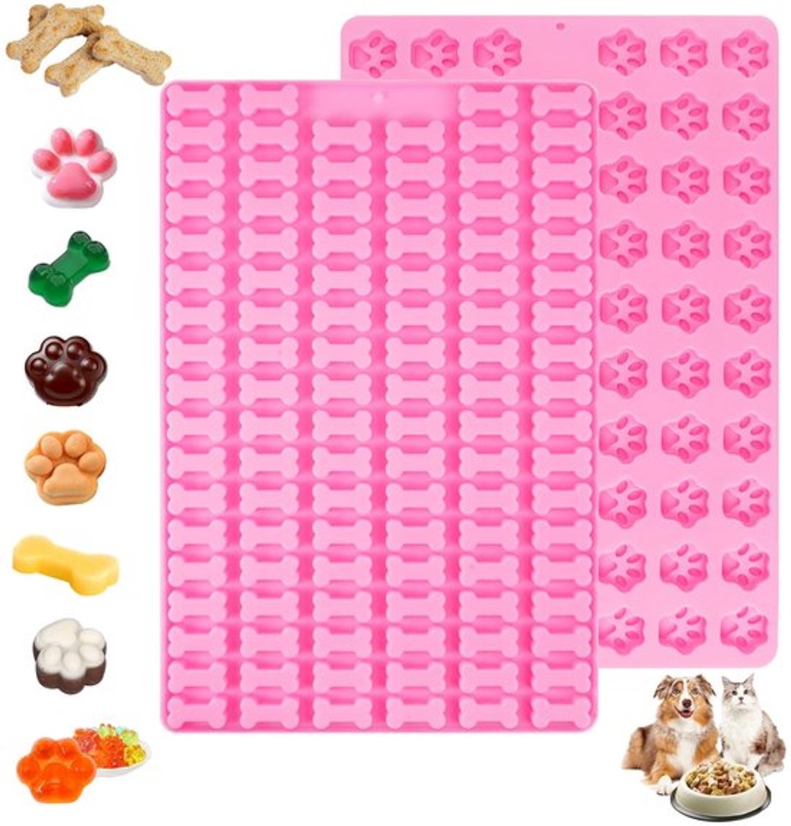 Dailygoody - Siliconen Bakmat Hondenkoekjes - Voetafdrukvorm en
