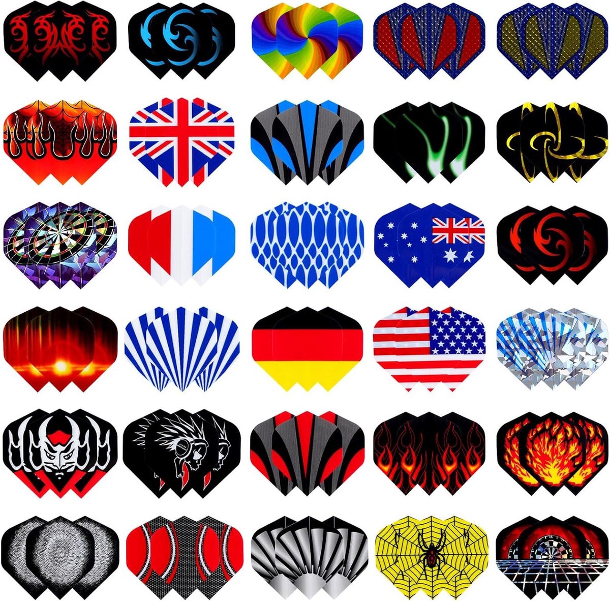 Dartpijlen Accessoires - Vervangende Vleugels - Dartspellen Spelen - Duurzaam Polyester Materiaal - 90 Stuks - Willekeurig