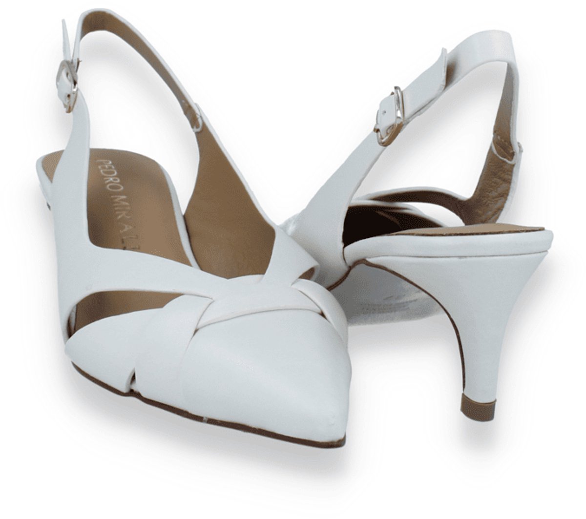 Pedro Miralles Dames Slingback | Off White | Maat: 40