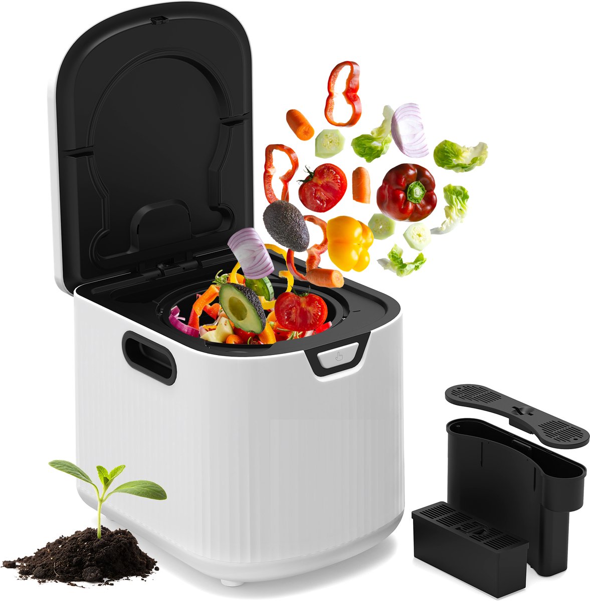 Puluomis - Compostmachine - Elektrische Compostbak – Slimme Keukencomposteerder – Inclusie