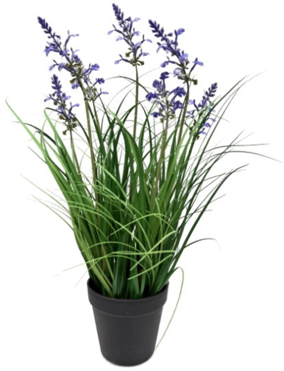 Lavendel lila siergras in pot H 50 cm kunstplant Oosterik Home