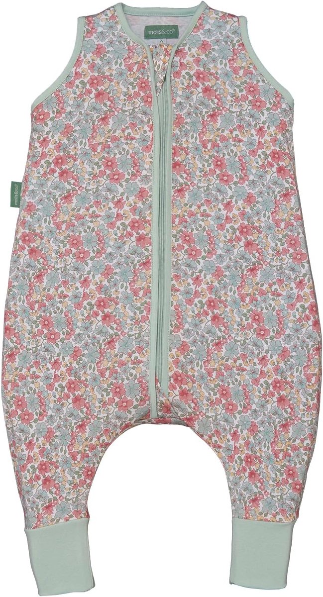 SnelShoppen - Zomer Slaapzak met Voeten 0.5 Tog, Ultra Lichtgewicht, 100% Katoen, Oeko-Tex 100, Zomer Bloom voor Kinderen van 2 Jaar, Ideaal voor Thui