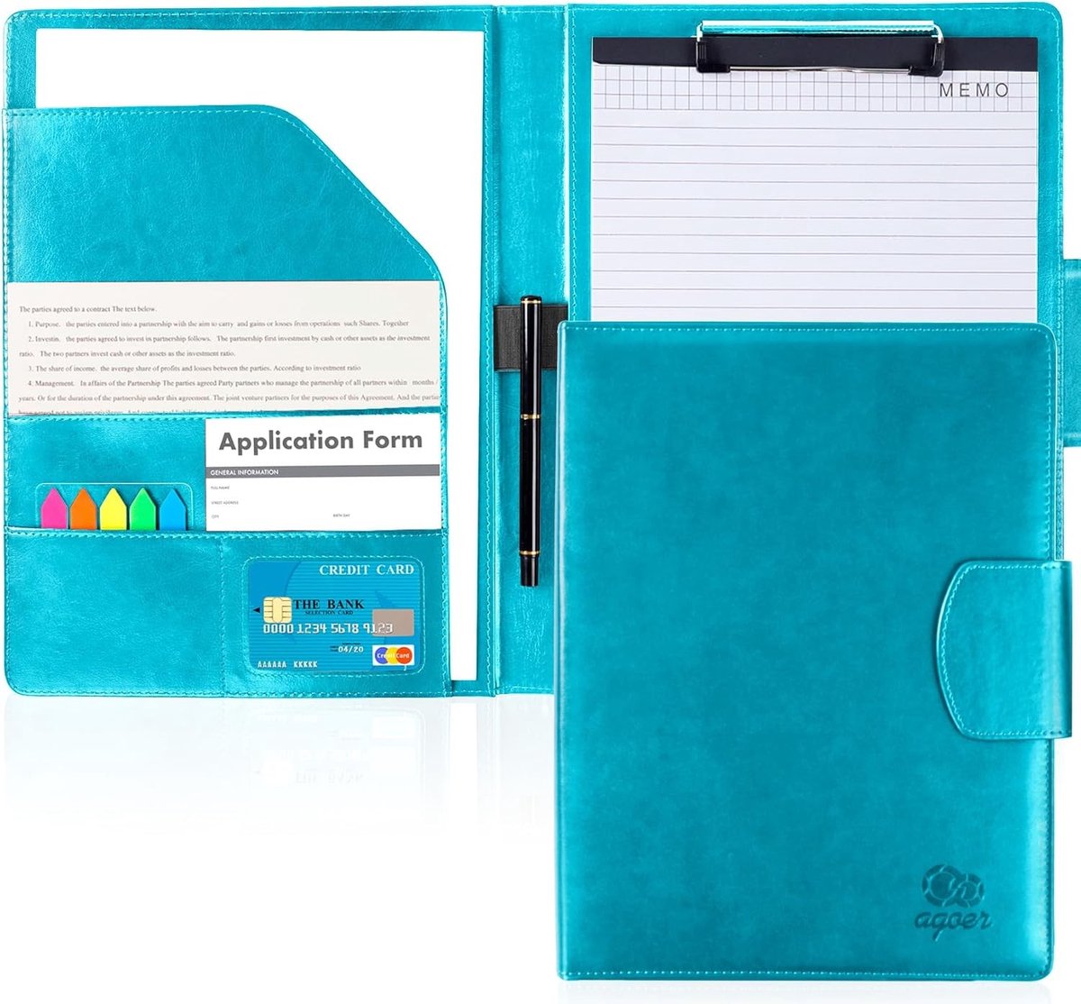 Premium A4 Portfolio met Magneetsluiting - Multifunctionele Map met Clip voor A4 Papier, Notities en Vergaderingen - Ideaal voor Kantoor, School en Presentaties