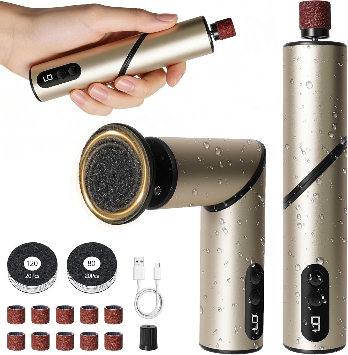 Thijox - Elektrische Eeltverwijderaar 2-in-1 voor Voeten, Opvouwbaar Design, Voetsensortechnologie, Dode en Gebarsten Huid, Perfect voor Voetverzorgin