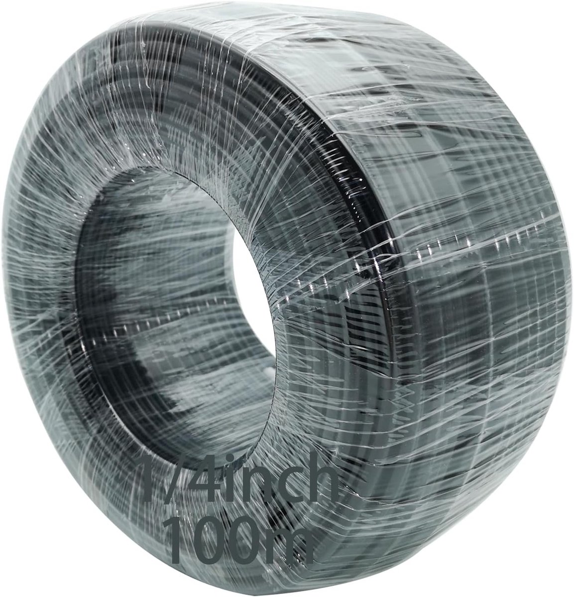 1/4 Inch Aanvoerpijp, 100m Tube met 6.3mm Diameter voor Koelkast, IJs Maker en RO Water Systemen, Zwart en Duurzaam