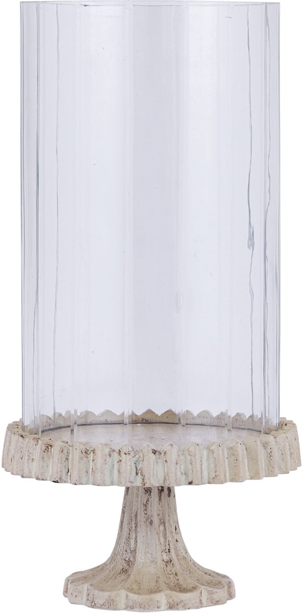 PTMD Troye Beige Casted Alu Stormlight Carved Glass S