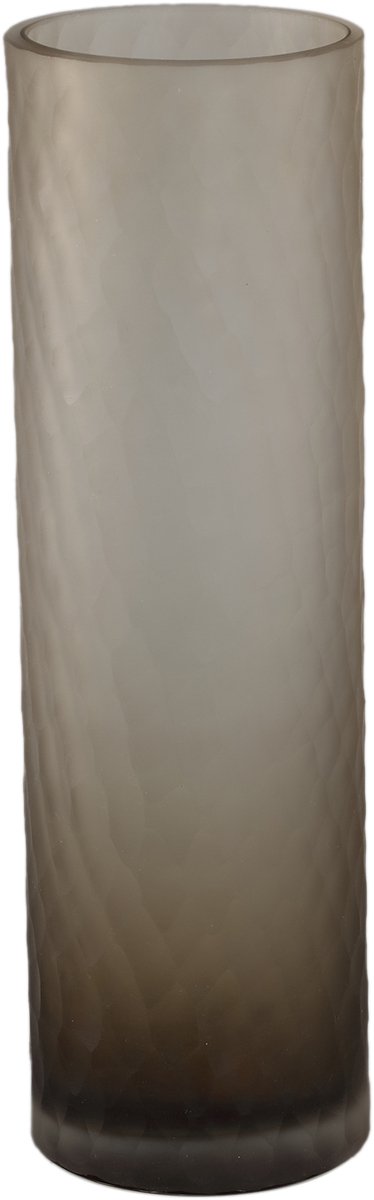 PTMD Paulene Light Brown Glass Vase Handcut Straight M