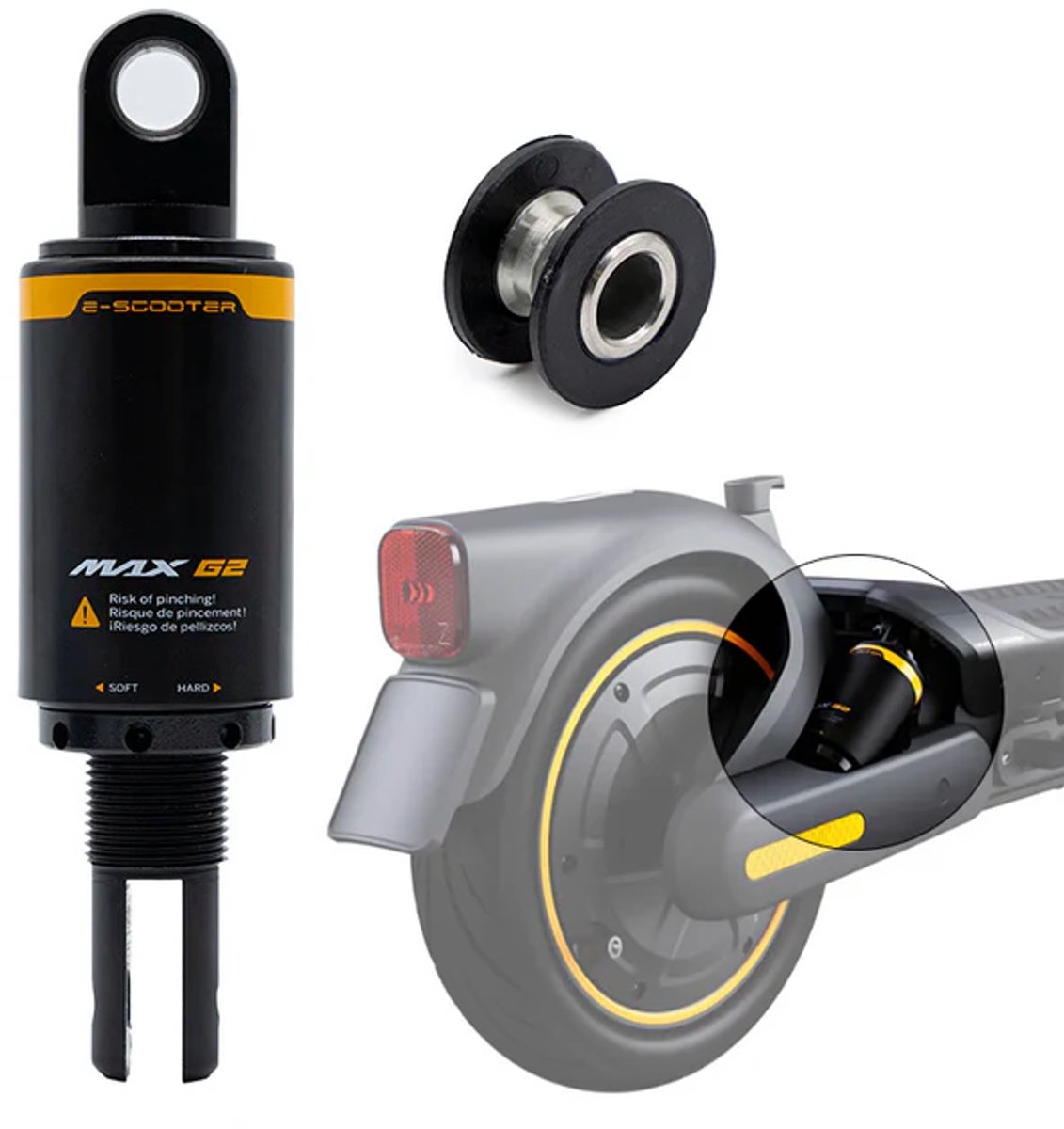 Originele Achtervering / Schokdemper voor Segway-Ninebot Max G2