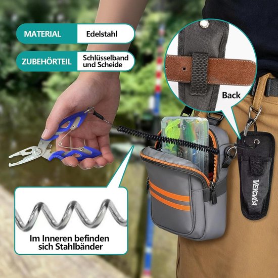 SnelShoppen - 101-delige Kunstaas-set met Doos, Gemengd Vissersrubber, Spinner, VIB, Hooghakken, Enkele Haak, Tangen, Ladder, voor Zoetwater en Zoutwa — afbeelding 3