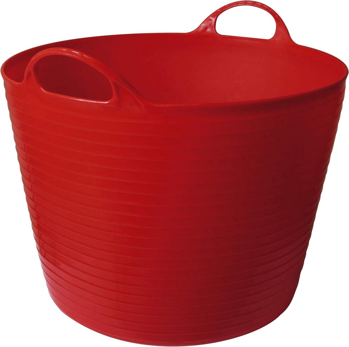 Flexibele Voederbak - Mueslikom Emmer - Voer Transport - Twee Handgrepen - 42 Liter - Rood