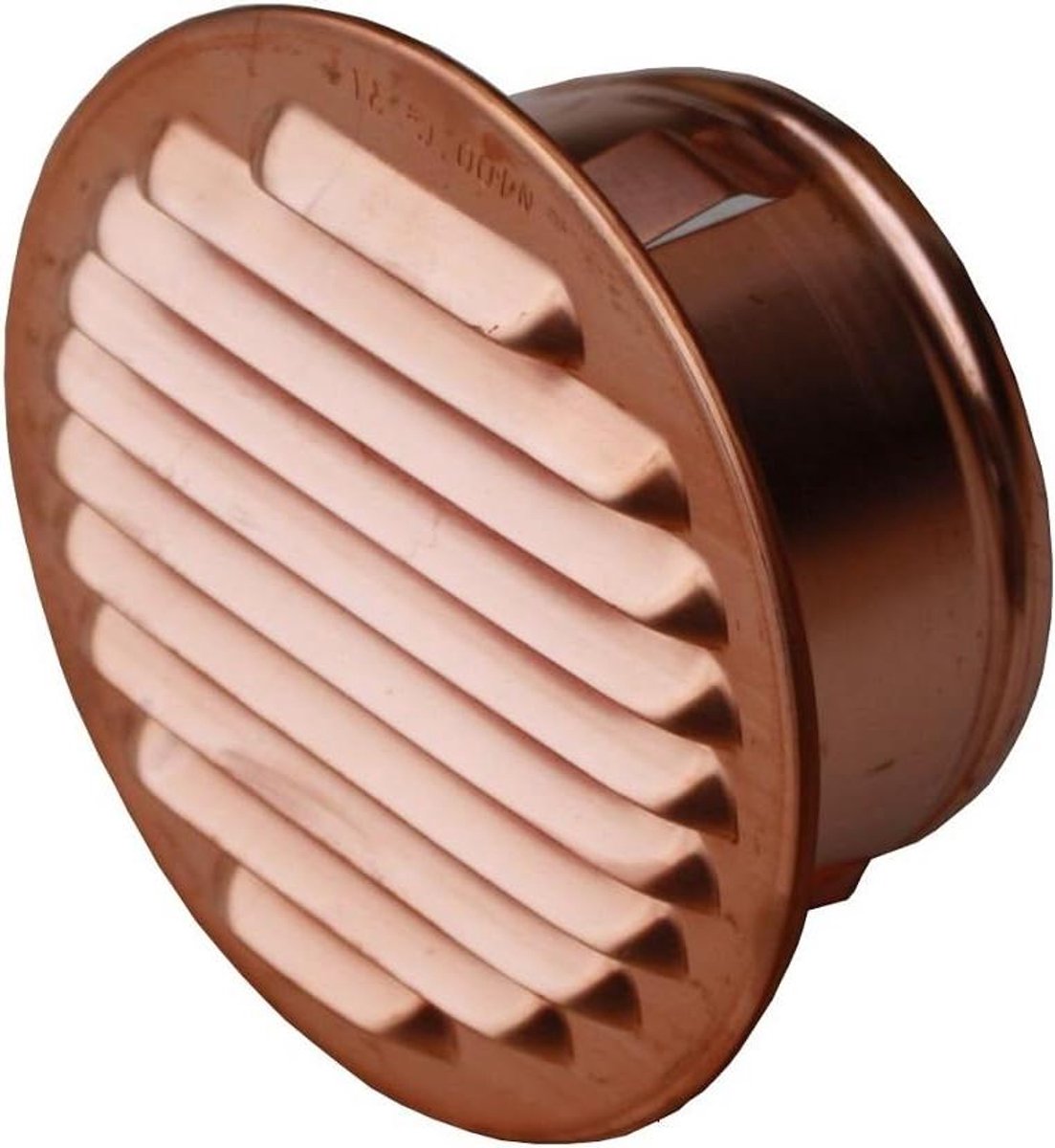 Ventilatierooster Rond - Koperen Steunen - Garage Ventilatie - Inclusief Insectenwering - 75-80 mm - Koper