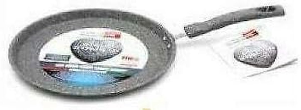 Pannenkoekenpan Hart - Crepe pan - Lekkere pannenkoeken bakken - Steenlook coating - 25 cm - Zwart
