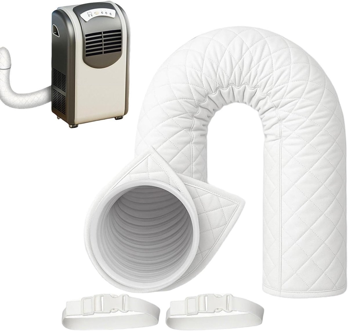 VHV - Airco Slanghoes - Isolatiehoes 150 x 50 cm - Wit - Voor Mobiele Airco