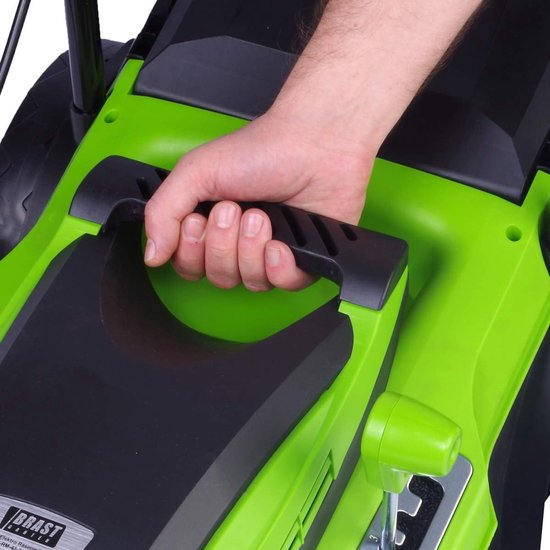 Elektrische grasmaaier - Gazonmaaier duwmaaier - Gazon onderhouden - Krachtige 2000W motor - 43 cm maaibreedte - Zwart — afbeelding 3