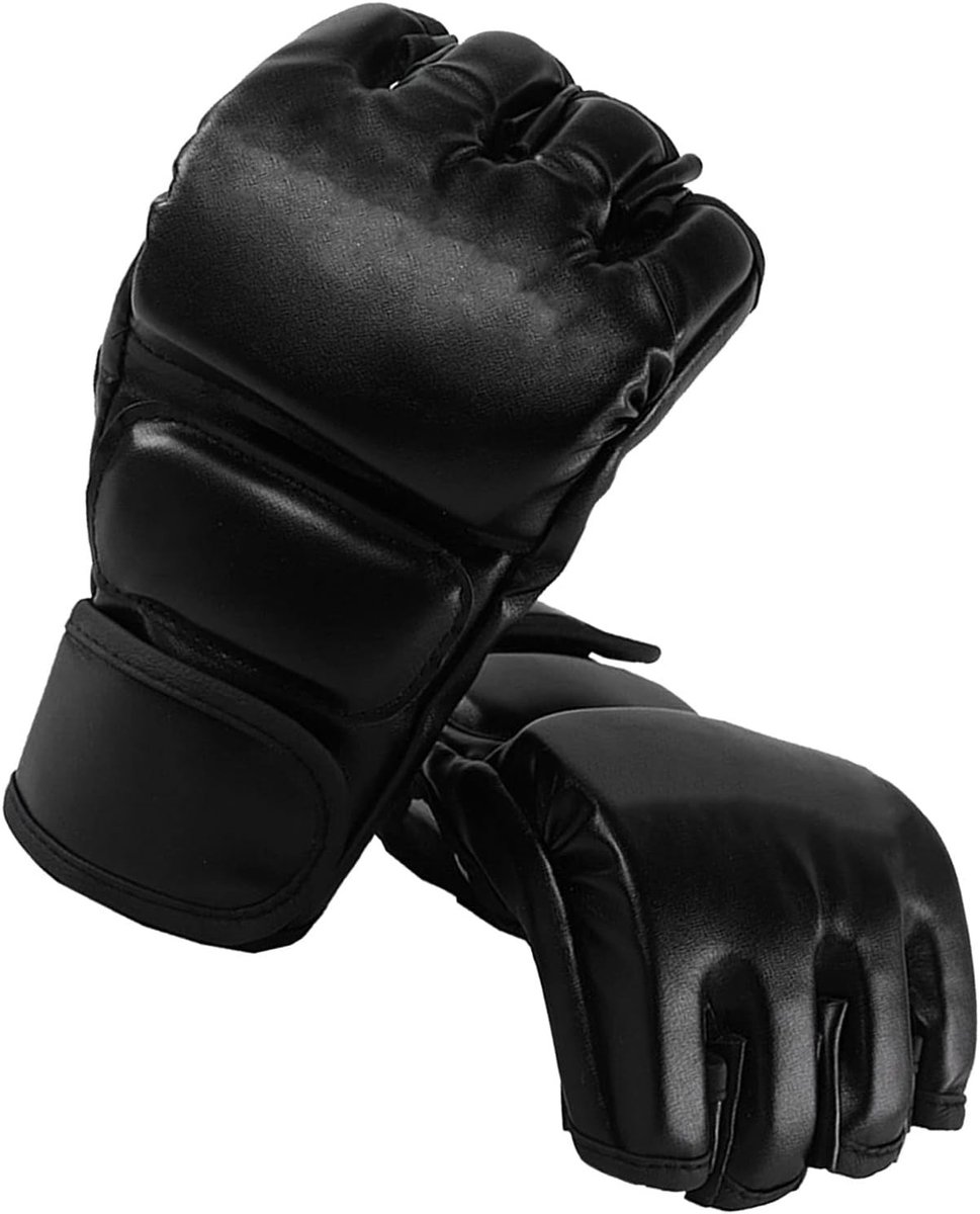 Half Vinger Bokshandschoenen met Schokabsorptie voor Sanda, Muay Thai en MMA Training