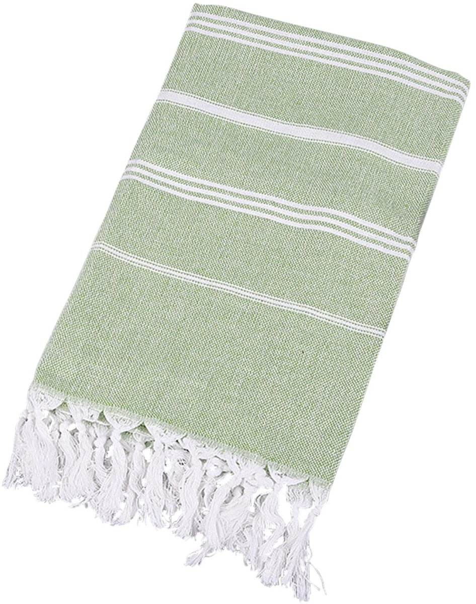 Dailygoods - CHENGZI Anti-aanbakrand strandlaken sneldrogende badhanddoek sjaal (groen)