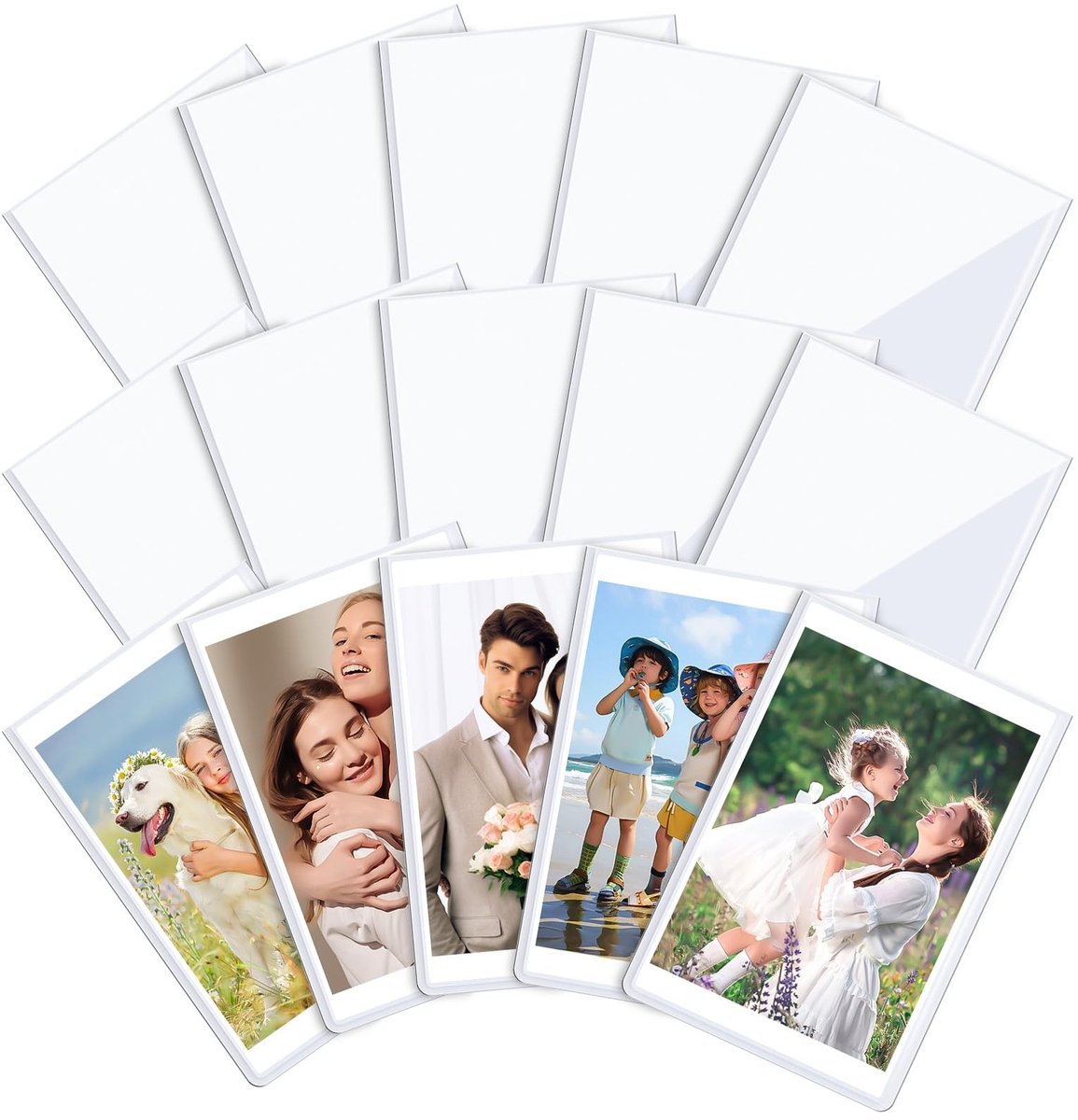 Dailygoods - 15 stuks magnetische fotolijsten 3 inch (9,3 x 6,3 cm) magnetische fotolijste