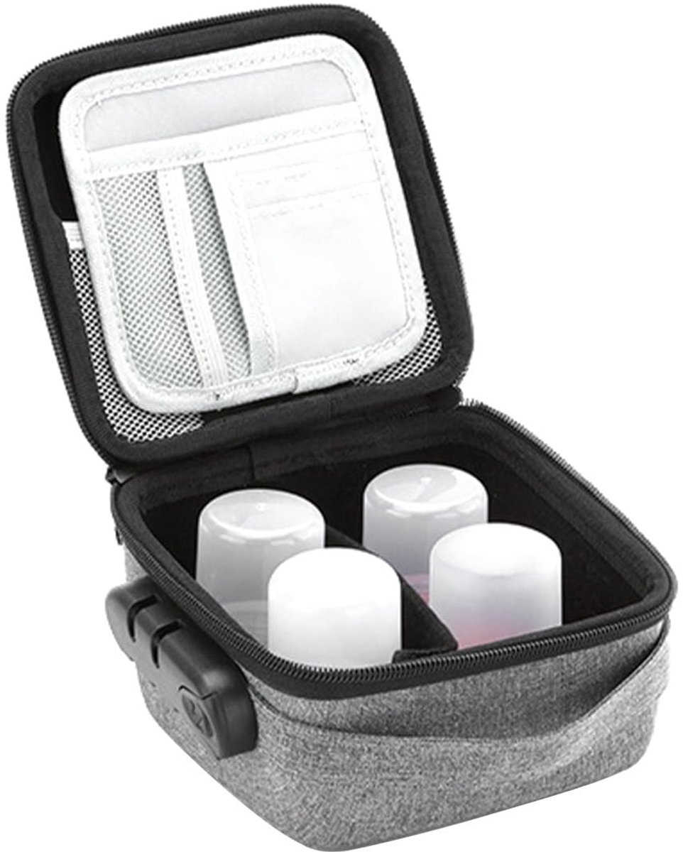 Dailygoods- Reisopbergkoffer Geurbestendig - Opbergkoffer - Draagbare Koffer - Compartimentenontwerp - Verwijderbare Scheidingswand - Verborgen Compartiment