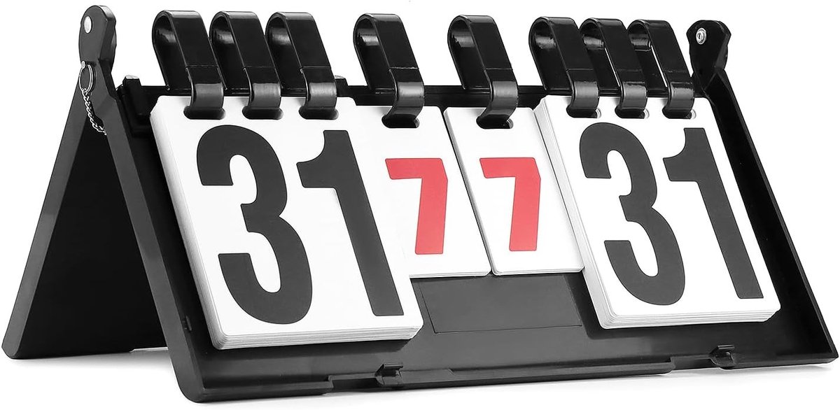 Draagbaar Vouwbaar Scorebord voor Tafeltennis, Badminton en Basketbal - 39x21cm, Ideaal voor Sportcompetities en Training