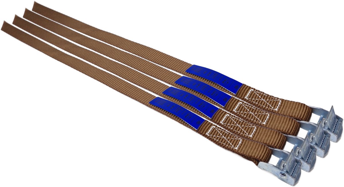BCF-Products - Spanbanden - 40 cm - 4 stuks - Bruin - Spanbandjes - Spanband Fiets - Fietsriempjes - Bindriemen