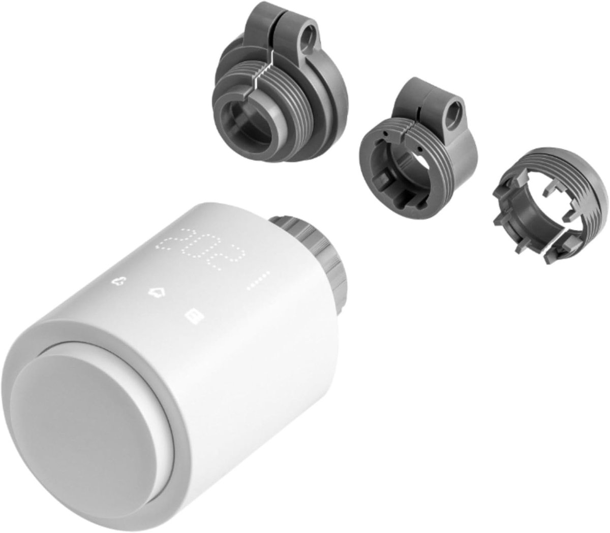 Thijox - Wifi Thermostaat Radiatorknop Met Thermostatische Kop, Tuya Smart Integratie, M30 x 1,5 mm, Hysterese +/- 5,5 K, Batterijen Inclusief, Energi