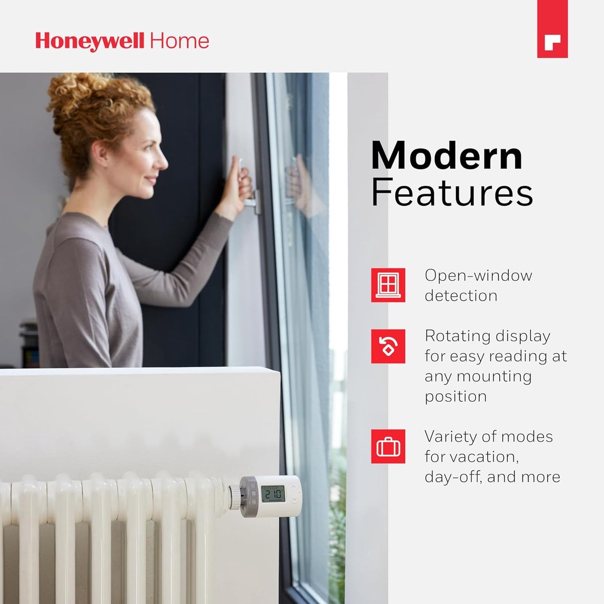 Thijox - Slimme Radiatorthermostaatventielen - Programmeerbare ETRV Thermostaten - Digitale Centrale Verwarming - Wit - 2 Stuks - Energiebesparend en