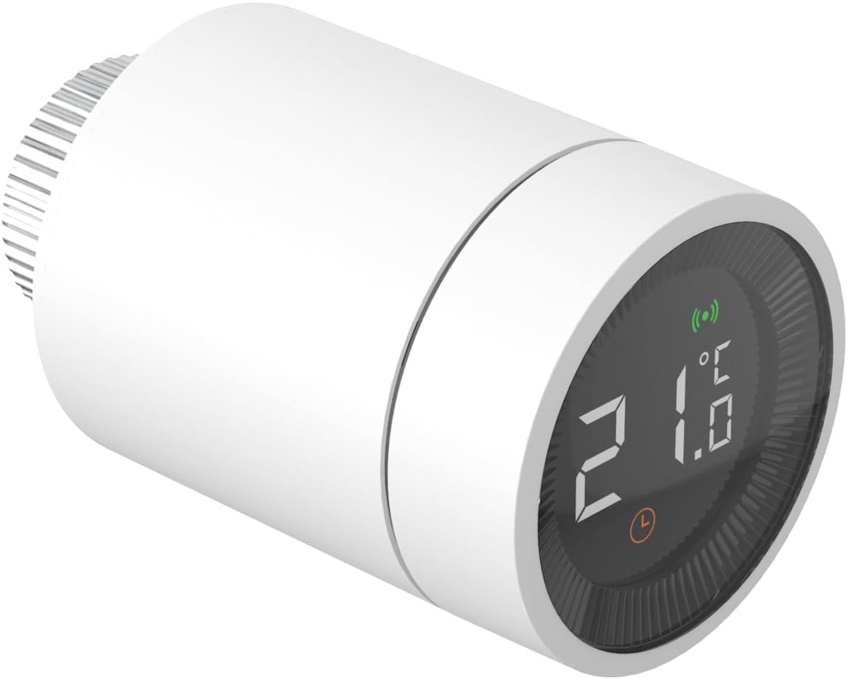 SnelShoppen - Radiatorknop Slimme Thermostaat voor ELRO Connects Systeem - Handmatig Instellen, Timerfunctie, Temperatuurregeling - Geschikt voor Woon