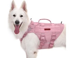 Thijox - OneTigris No-Pull Hondenharnas - Verstelbaar Veiligheidsharnas voor Grote en Middelgrote Honden - Ultra Ademend Air Mesh Hondenvest met 2 Han