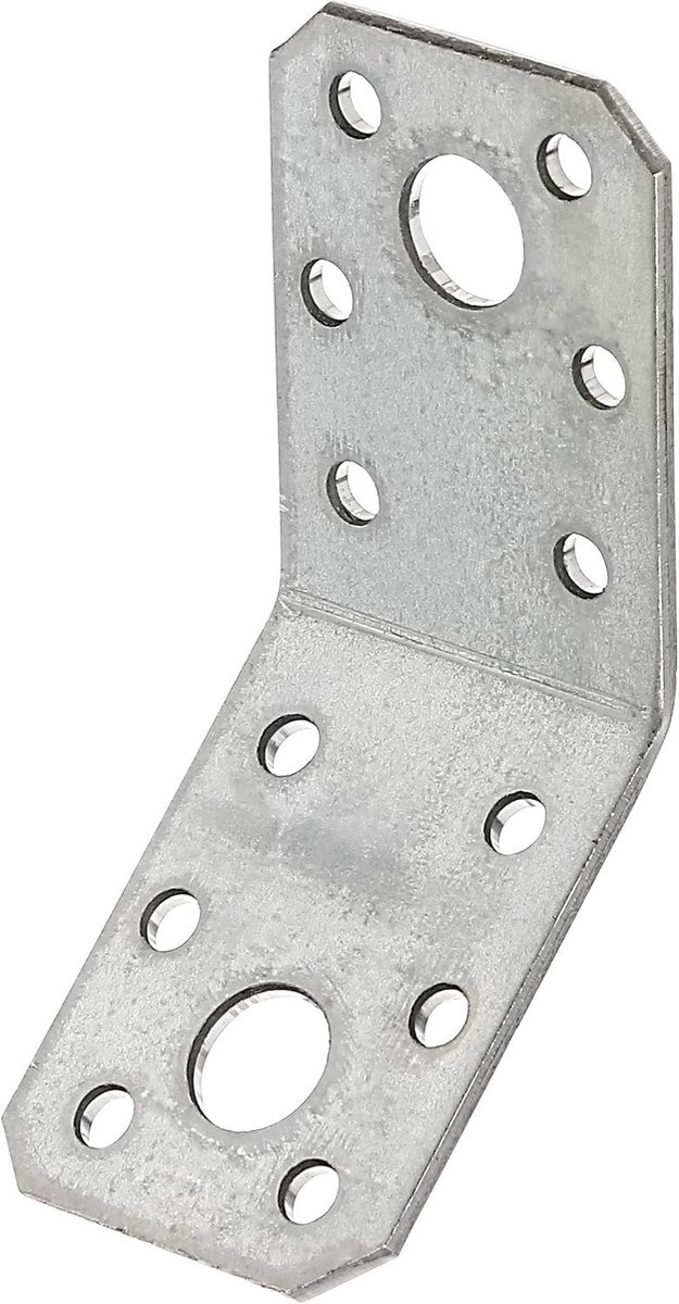 Hoekijzers - Staal - 50 x 50 x 35 mm - Sendzimir Verzinkte Hoekverbinder 135° - Set van 50