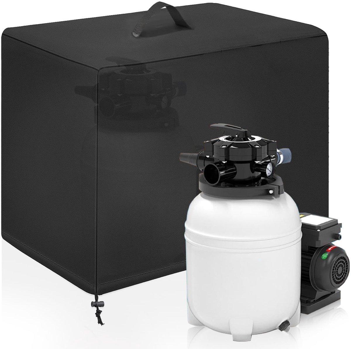 Omgoods - Waterdichte Sand Filter Systeem Cover voor Zwembaden