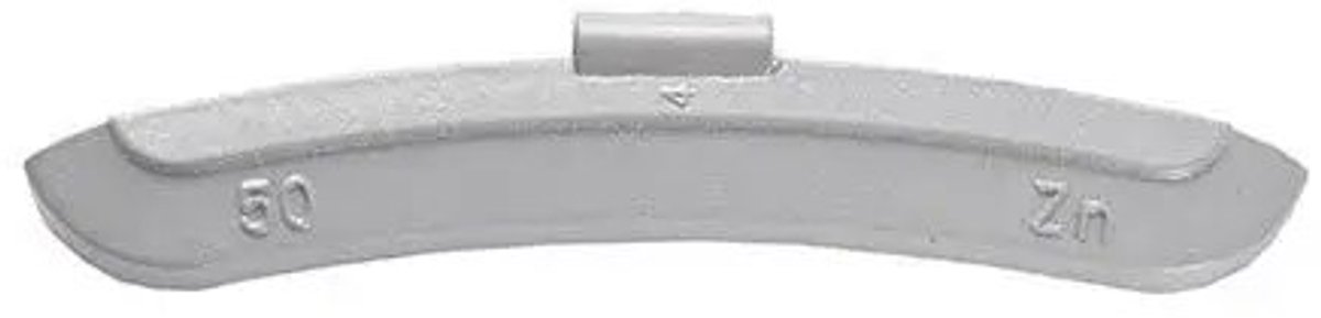 Wielgewicht zink 50 gram – stalen velg, grijs – 50 stuks