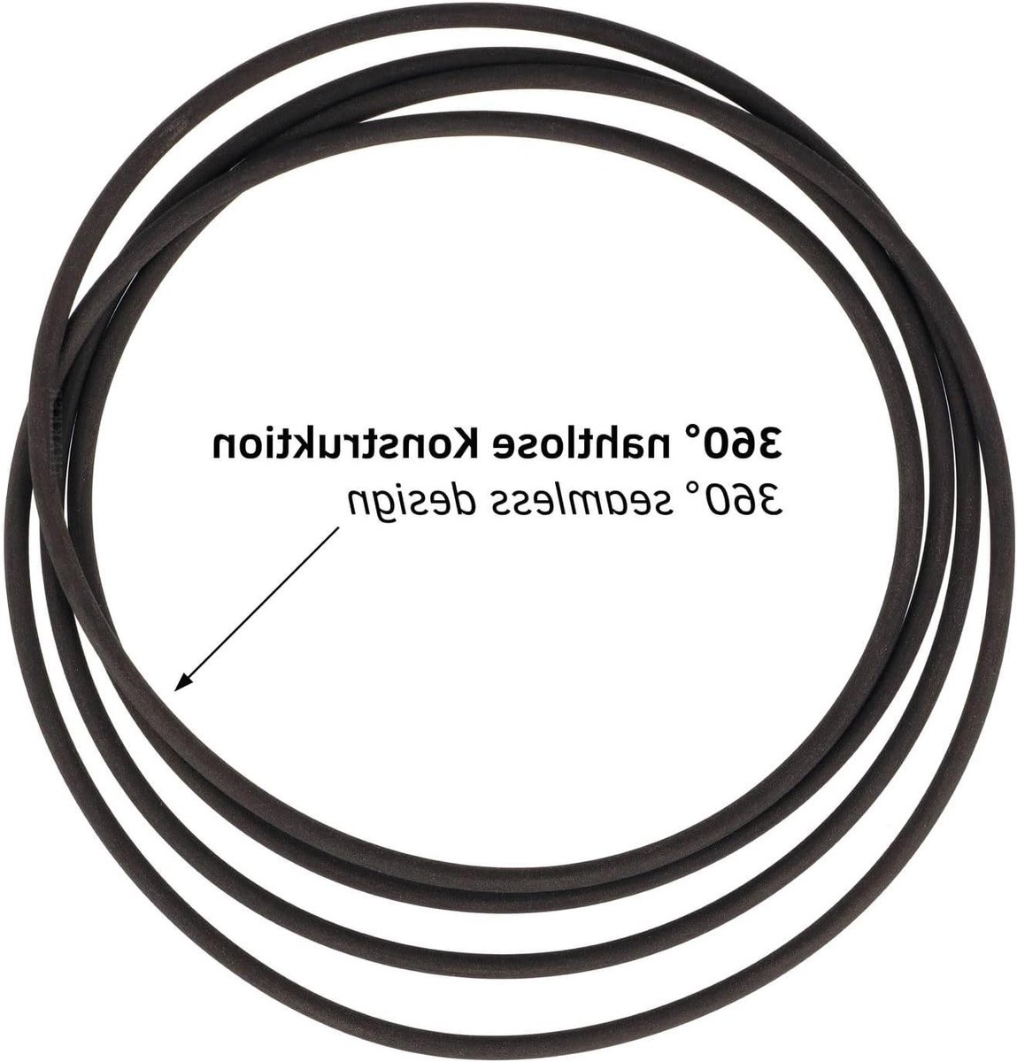 Precisieriem Platenspeler - Aandrijfriem Naadloos - Muziek Afspelen - Naadloze Constructie - 14 x 8 x 0.4 cm - Zwart