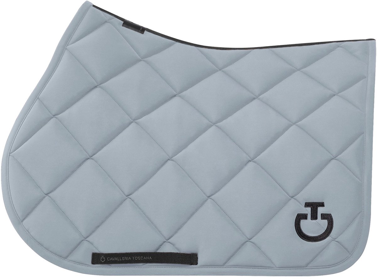 Cavalleria Toscana Diamond Quilted Jersey Zadeldek Jumping Full Windward Blue