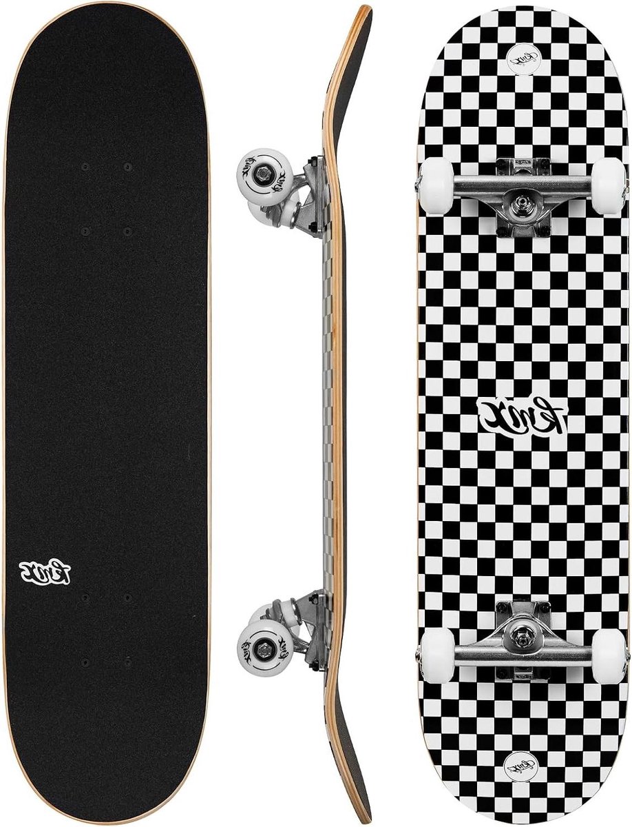 Cruiser Skateboard Mini Cruiser Board Stad Cruisen 7-laags Esdoorn Deck 31 inch Geruit