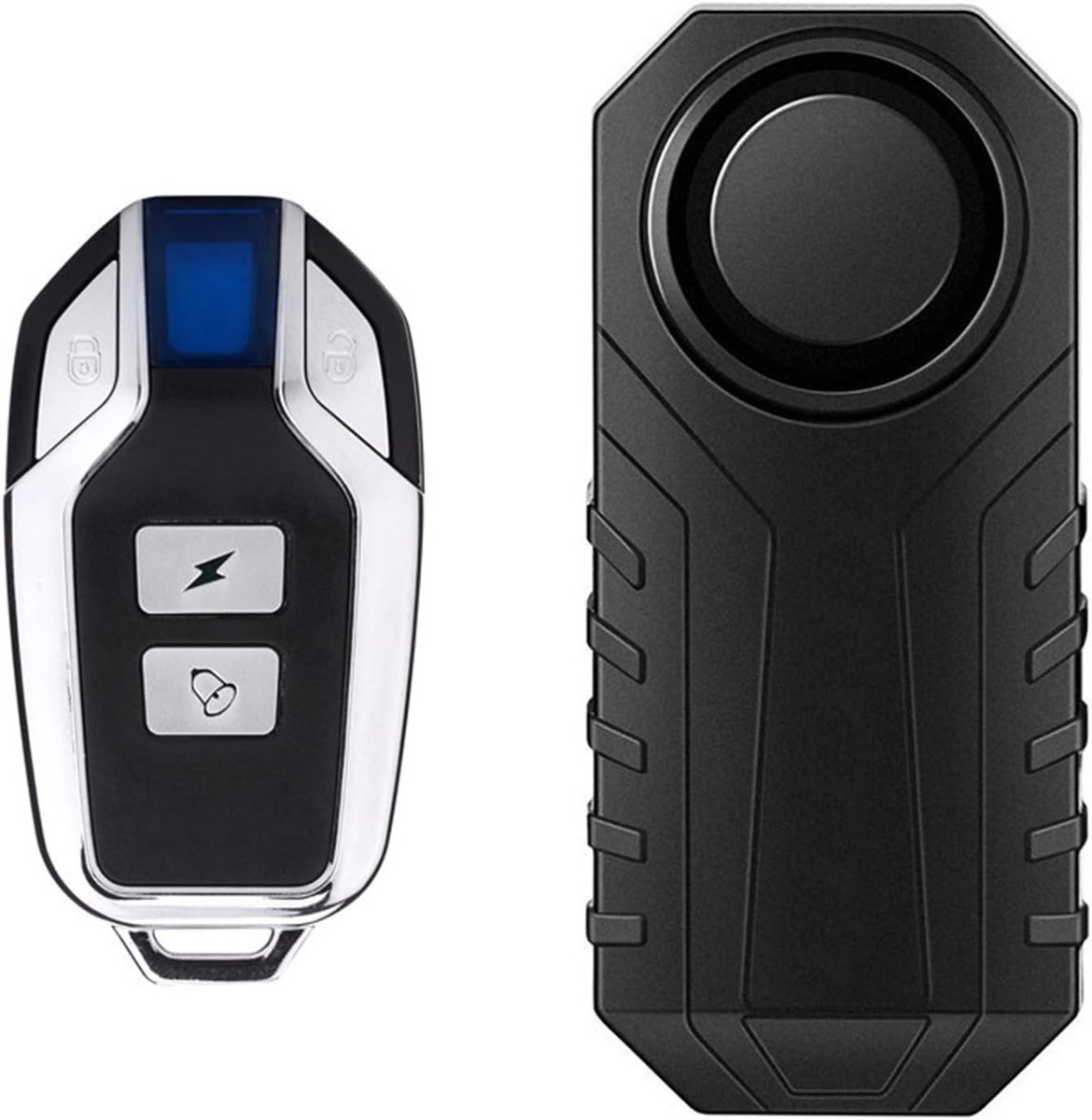Fatbike alarm - Zwart - Waterdicht polycarbonaat - Draadloos vibratie- en bewegingssensor met afstandsbediening