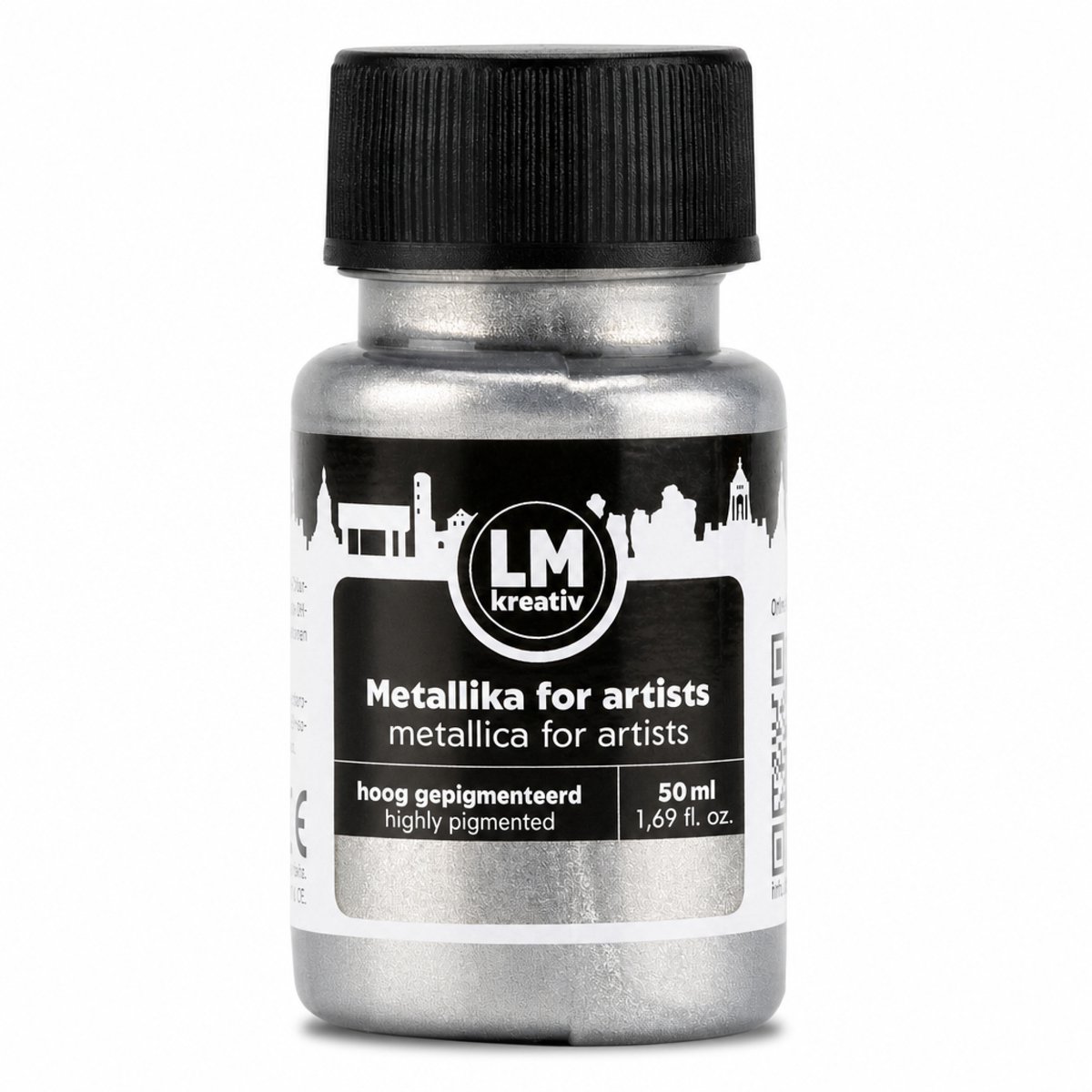 LM-Kreativ Acrylverf - Metallic Look - Lichtvast en Waterbestendig - Op Waterbasis - Zilver - 50 ml
