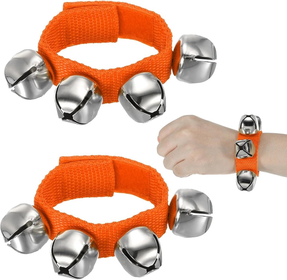 Handgemaakte Draagbare Buitenbel met 85dB Geluid - Set van 2 Stuks voor Wandelen, Fietsen en Kamperen, Ideaal voor Hondenhalsband en Rugzak