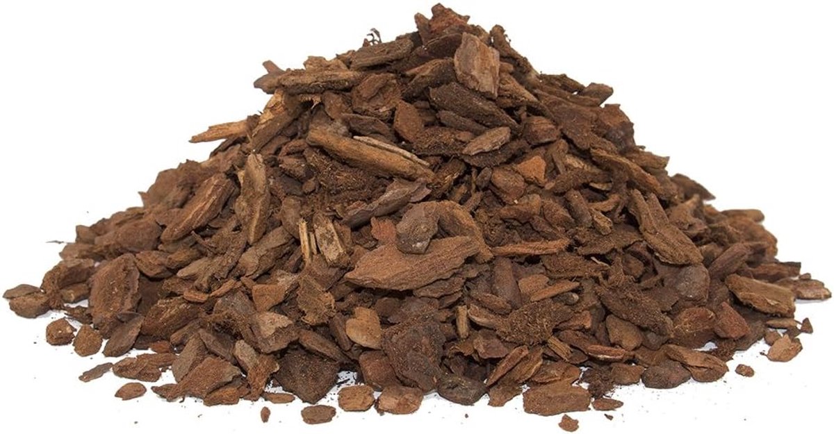 Pijnboomschors Mulch - Tuinbodembedekker Bodemverbeteraar - Tuin Verfraaien - Natuurlijke Onkruidonderdrukking - 60 Liter - Bruin