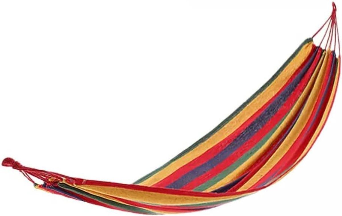 Hangmat Reizen - Hangstoel Camping - Ontspannen Buiten - Anti-rollover Ontwerp - 190 x 80cm - Rood