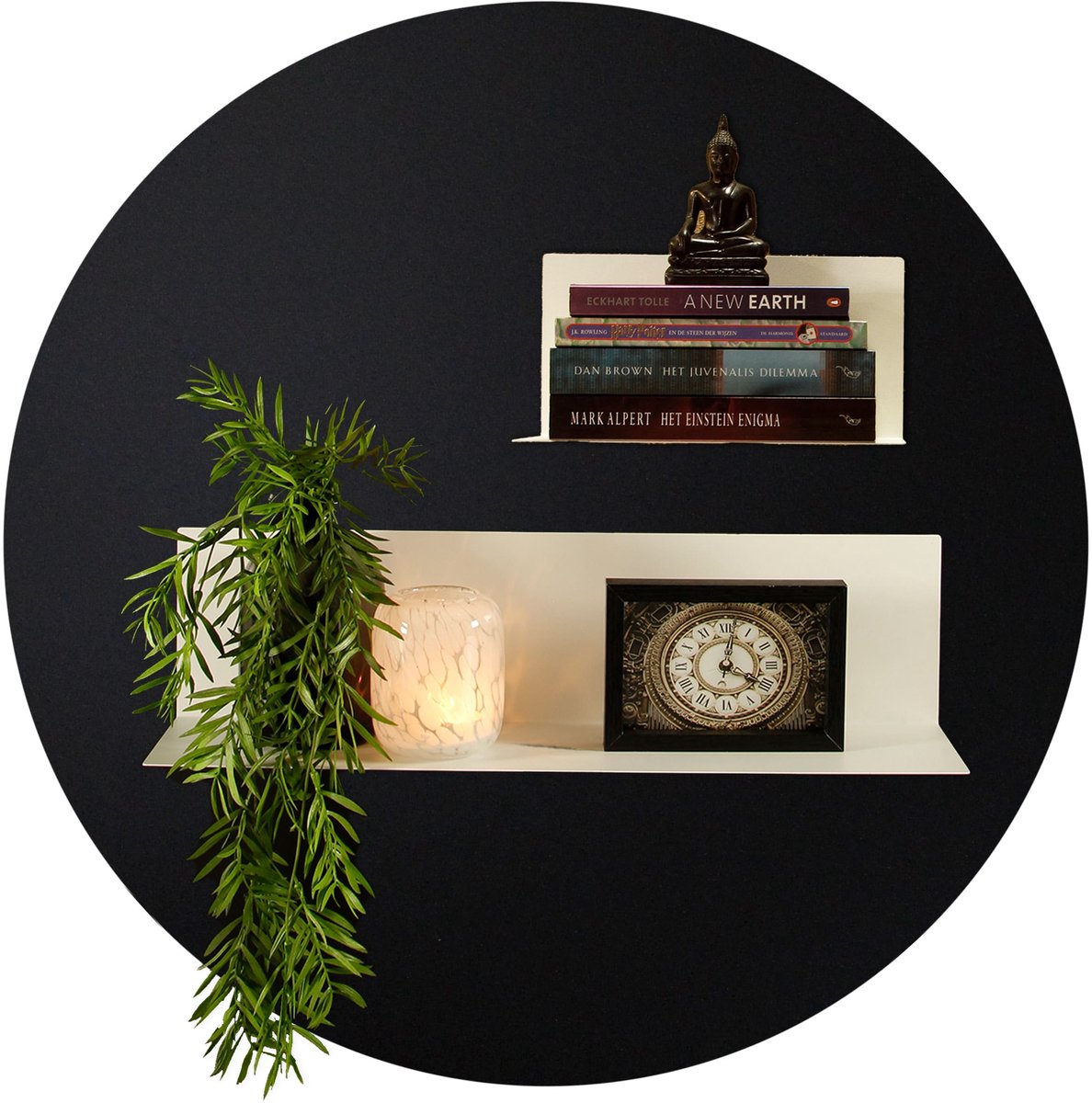 Design Magneetbord Rond - Mat Zwart Soft - Rond - 60cm - Kamer26