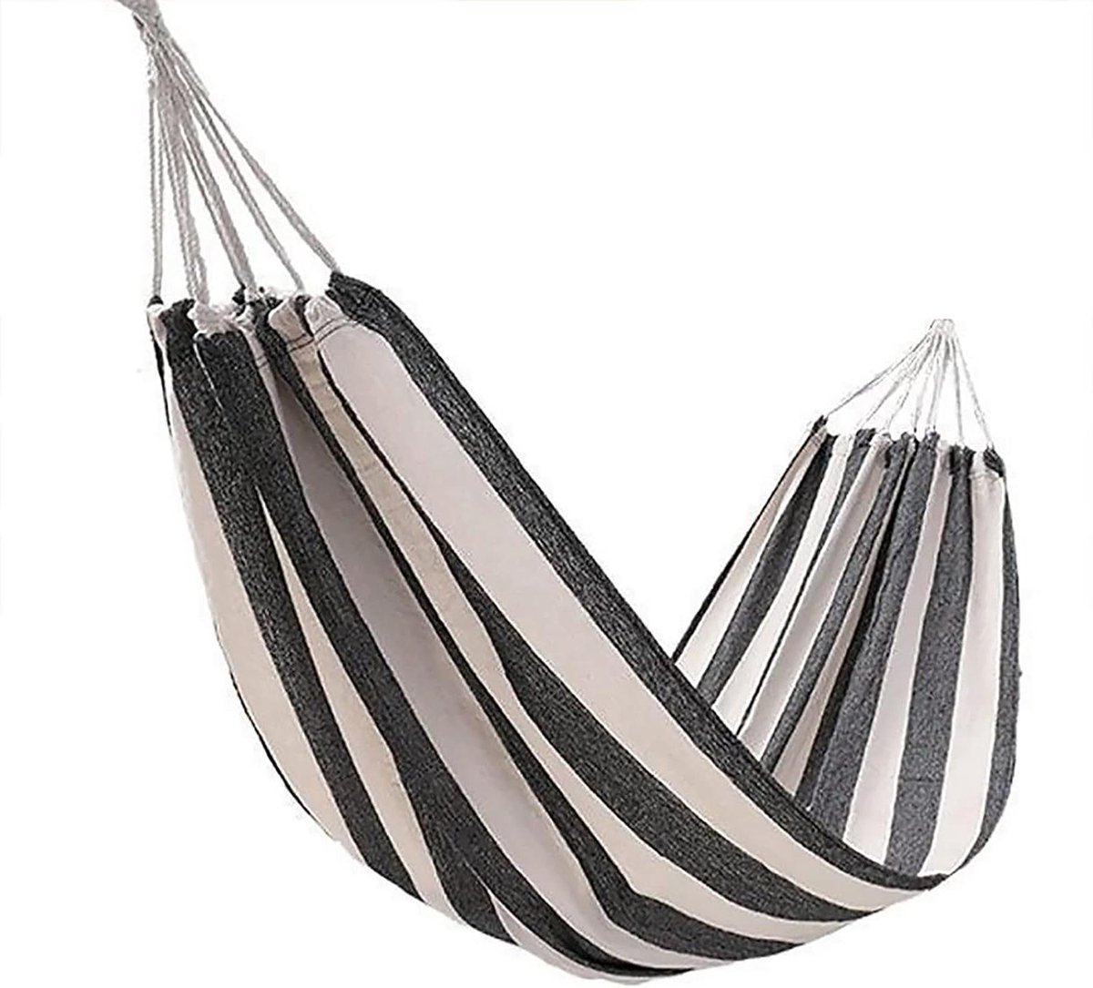 Hangmat Katoen - Schommelbed Ligbed - Ontspannen Buiten - XXL Dubbel Draagvermogen - 260 x 150 cm - Naturel
