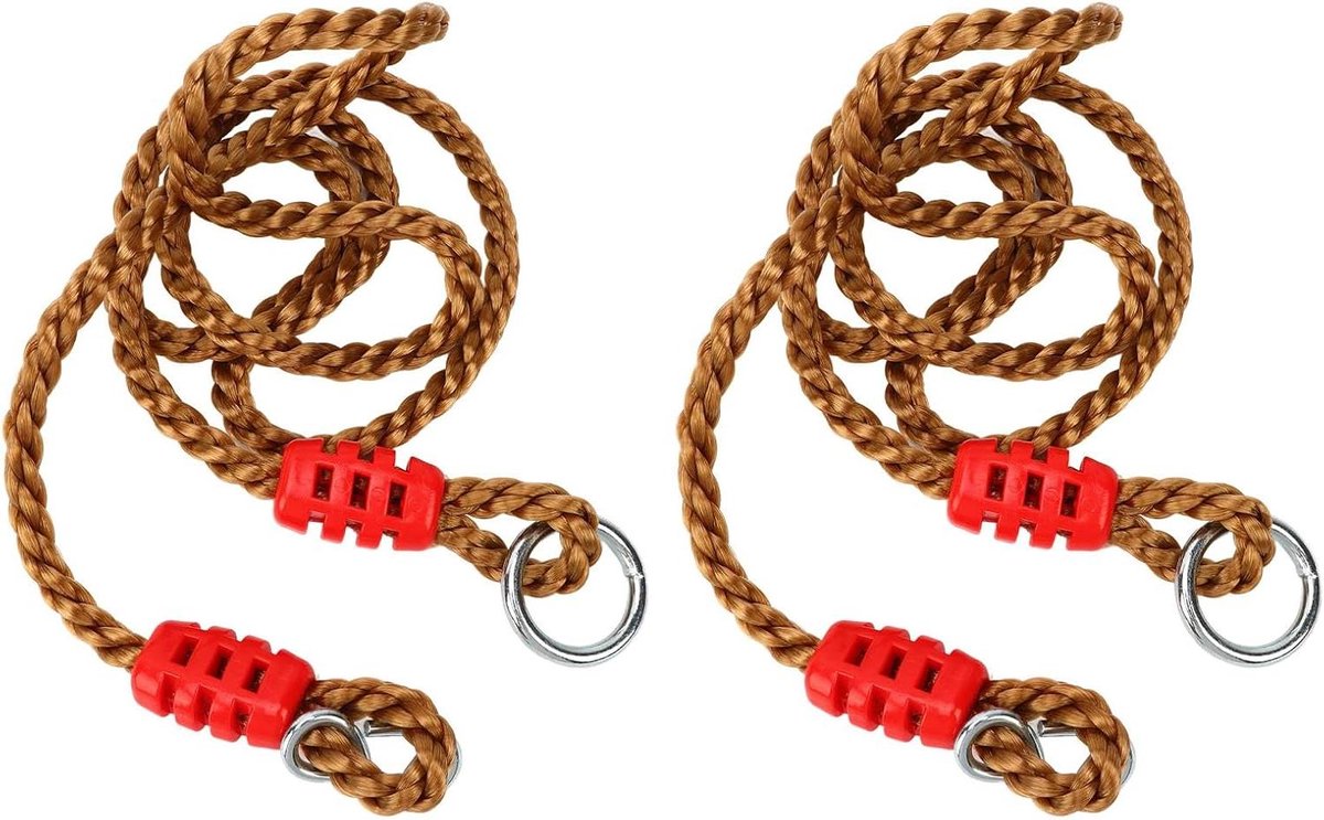 Boomtouw Set - Hangende Riemen - Buiten Activiteiten - Scheur Weerstand - 2 stuks - Zwart