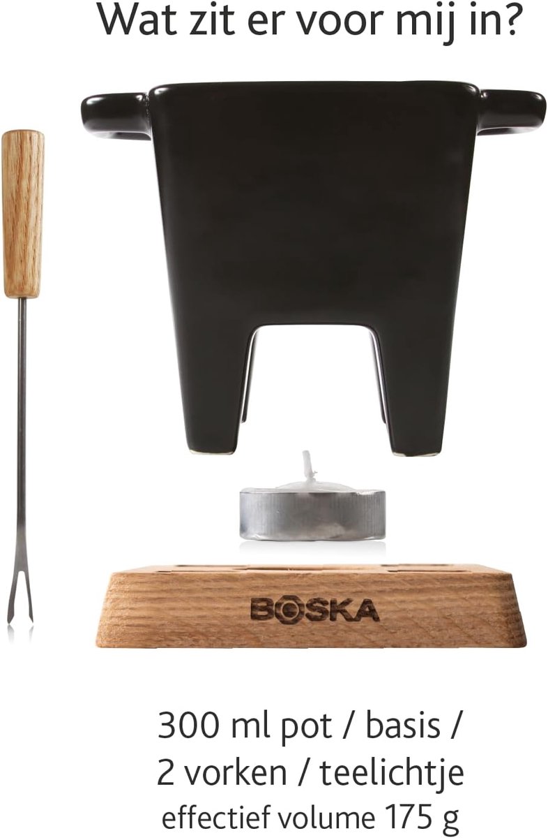 Tapas Fondue Nero - Kaasfondue set - Gezellig borrelen - Compact formaat - 300 ml - Bruin Zilver Zwart – foto 7