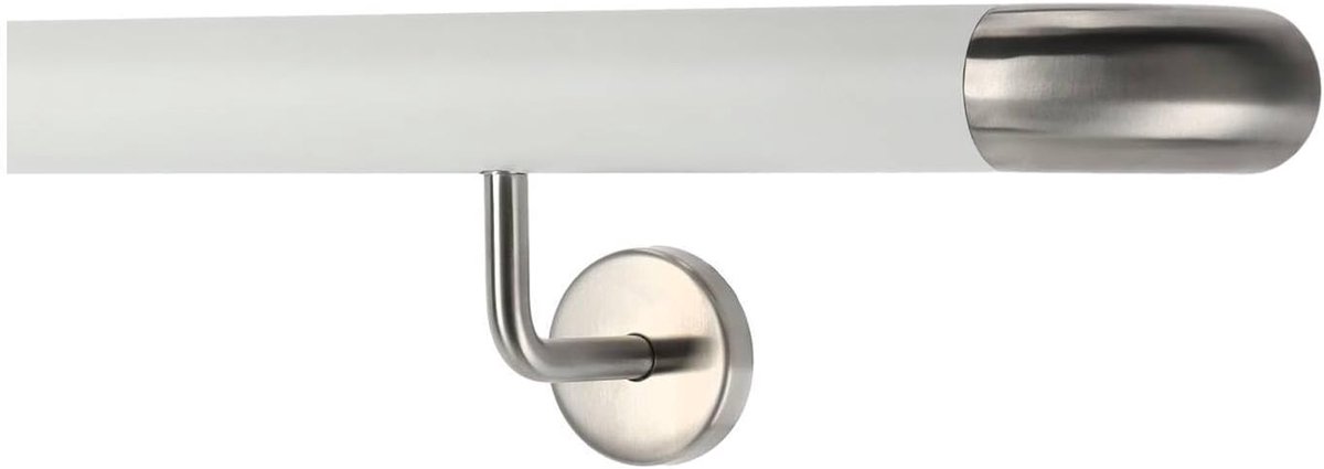 Trapleuning - Wandsteun - Veilig Lopen - Roestvrij Staal - 310 cm - Wit