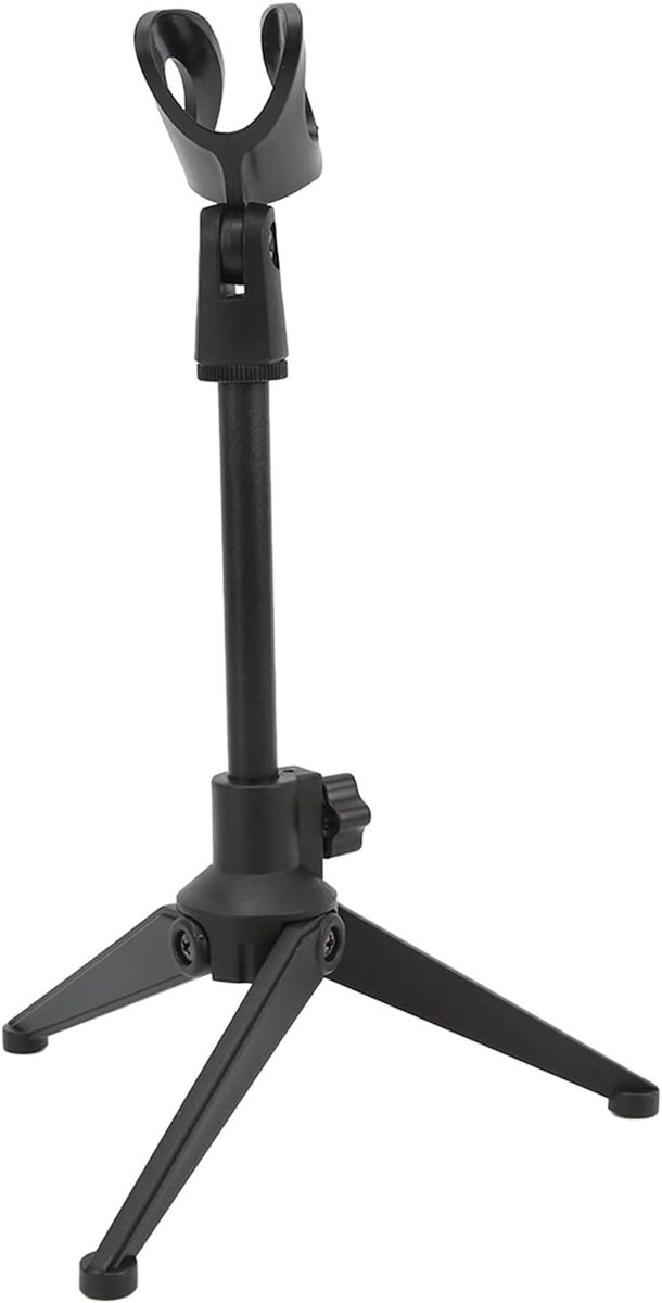 Verstelbare Microfoonstandaard voor Desktop met Mini Tripod, Ideaal voor Live-uitzendingen en Conferenties, Hoogte 20,5 tot 27 cm