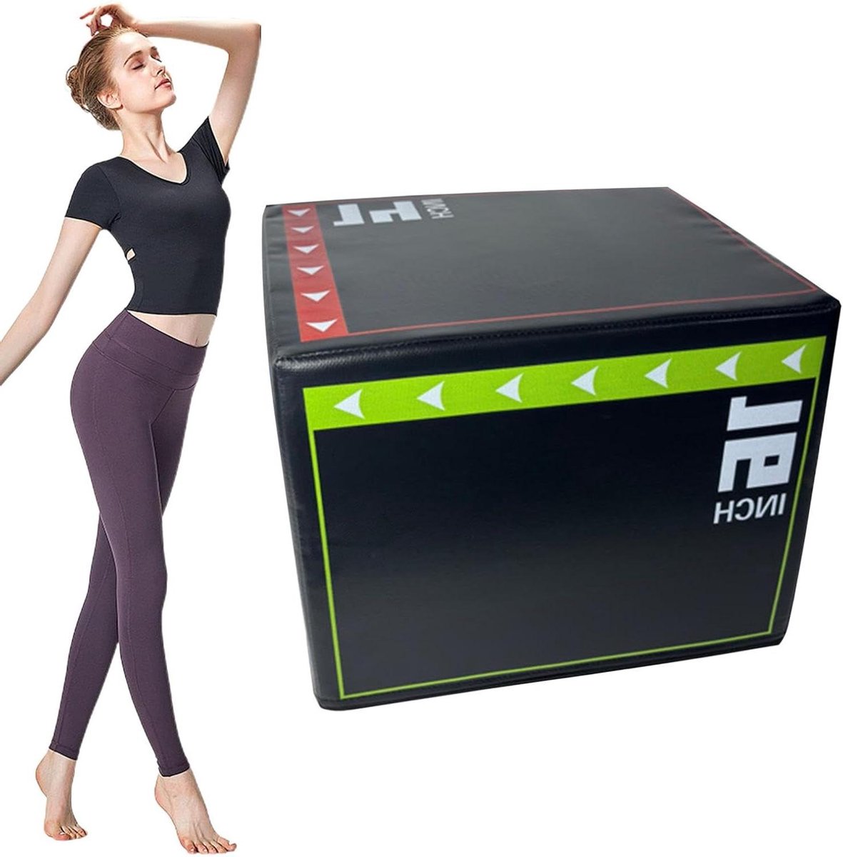 Step Up Box - Springoefening Box - Kracht Training - Schokbestendige Constructie - 40x30x35cm - Meerkleurig