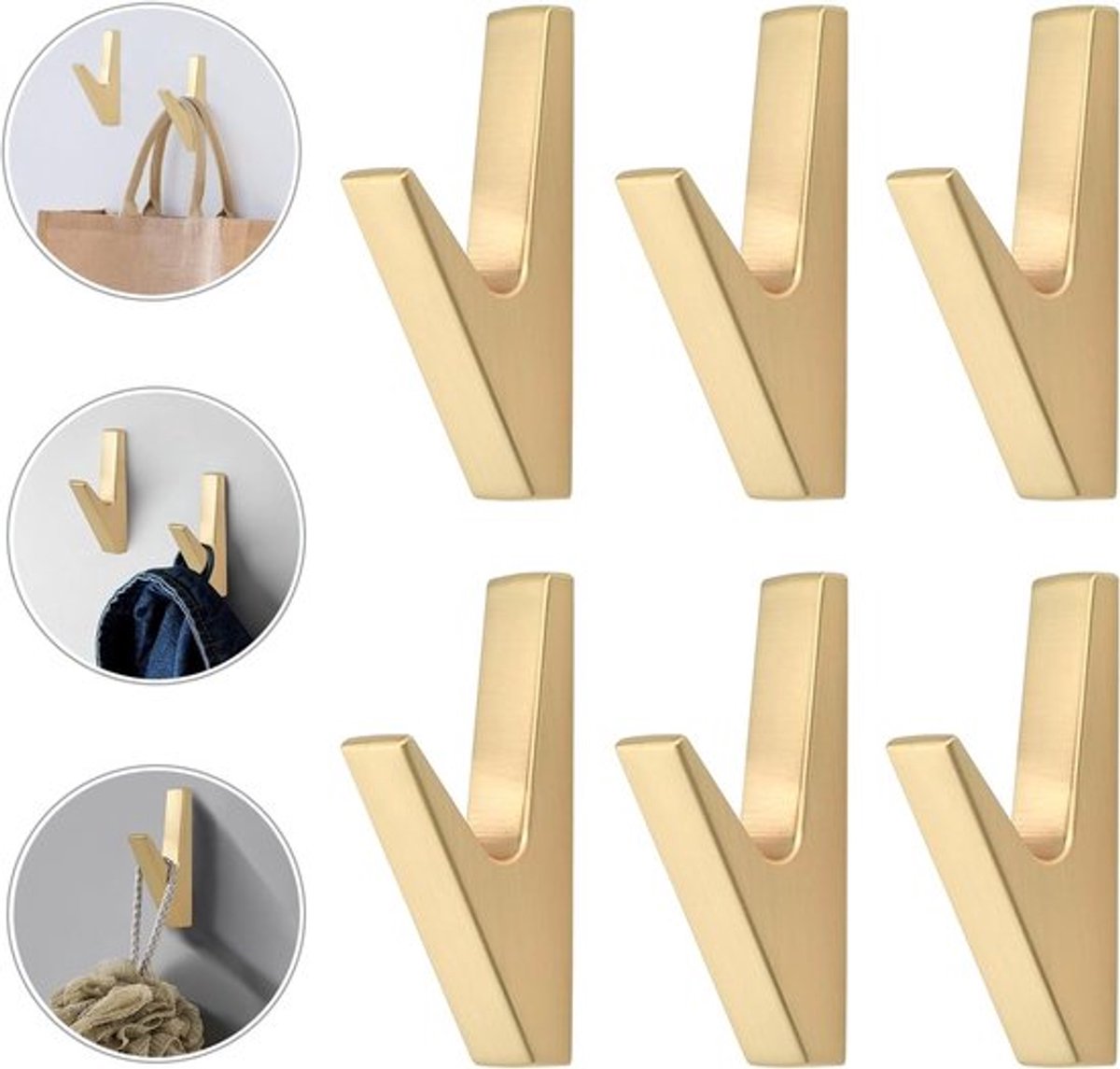 Verstevig je interieur met 6 onzichtbare wandhaken voor kleding, badkamers en keukens
