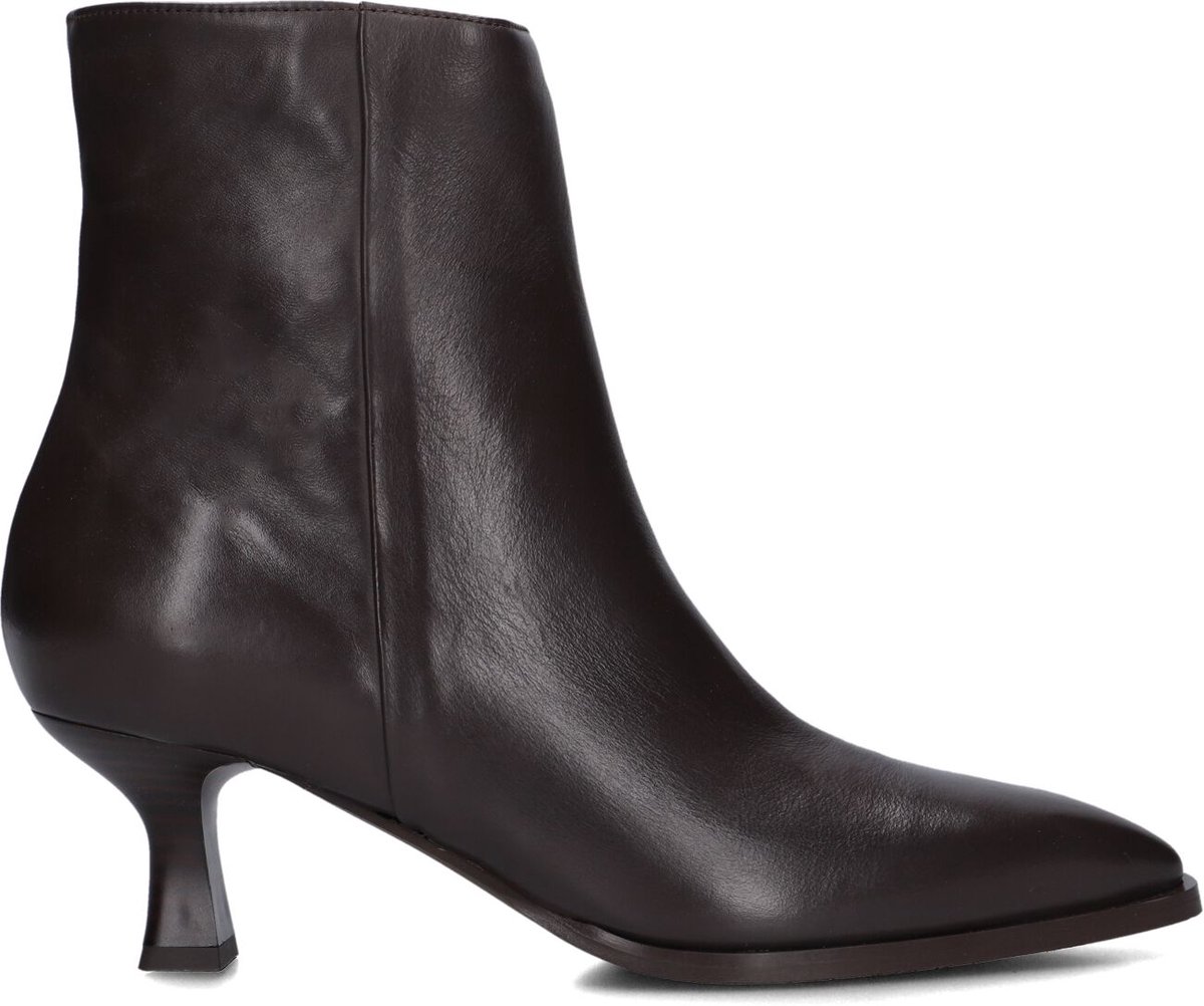 Notre-V 85936 Enkellaarsjes - Enkelboots met rits - Dames - Bruin - Maat 37