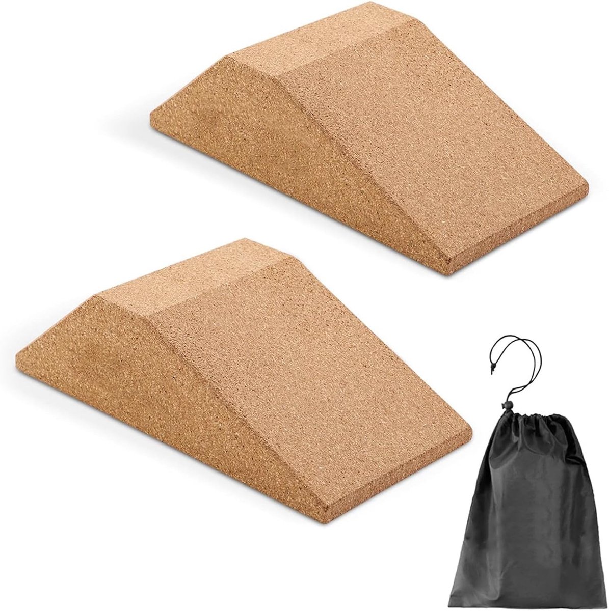 Verstelbare Hielblokken voor Yoga en Gewichtheffen - Set van 2, Antislip, Vochtbestendig, Ideaal voor Balansoefeningen en Rekken