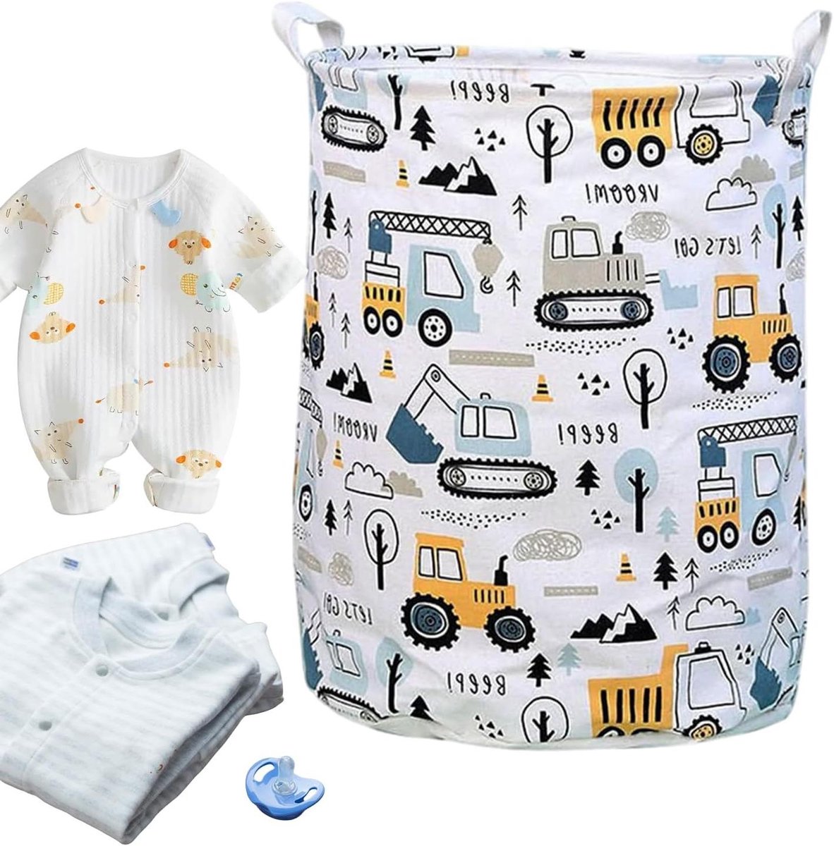 Wasmand Opbergmand - Opbergoplossing Kleding - Babykamer Organiseren - Waterdicht PE Materiaal - 448 x 398 cm - Meerdere Kleuren